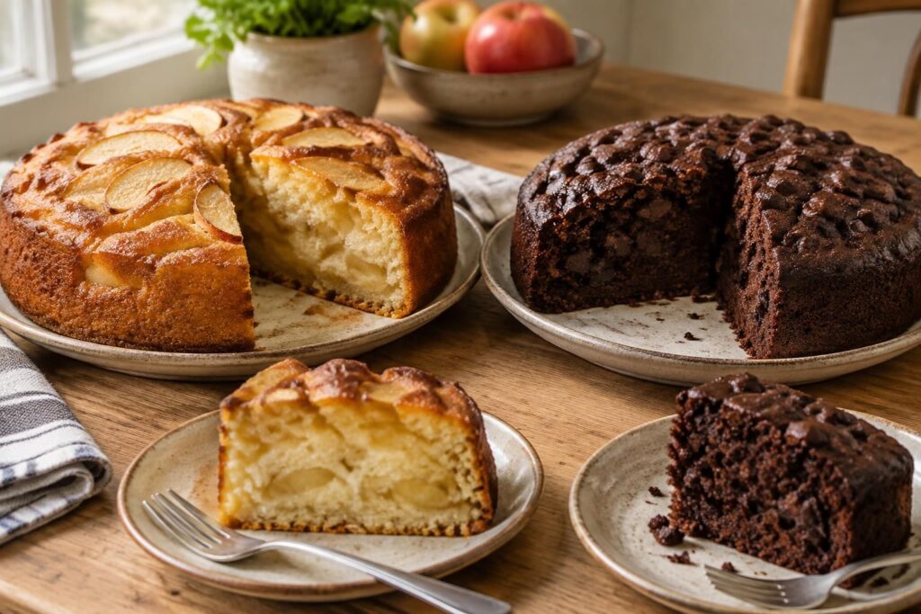 préparez un gâteau tout simple et moelleux, aux pommes ou au chocolat : une recette facile et gourmande pour régaler petits et grands.
